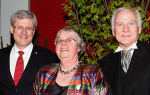 PM Harper, Lorna Krawchuk and John Parker