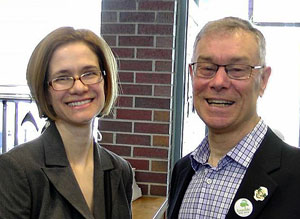 City archivist Carol Radford-Grant and Geoff Kettel