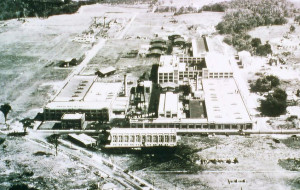 The Durant Motors office building, at the bottom of this c. 1930 photo, is to be redeveloped. The building is on the west side of Laird Dr.