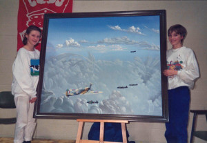 Unveiling the painting in 1986