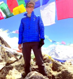 Joe Raftis during an acclimatized trek bfore reaching Mt. Everest basecamp in April 2015. Photo courtesy of Raftis family