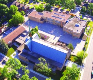 An aerial view of St. Anselm’s.