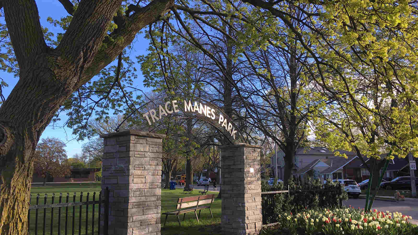 Trace Manes park entrance.