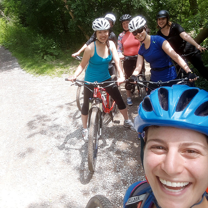 Serious mountain bikers love Crothers Woods for its challenging trails.