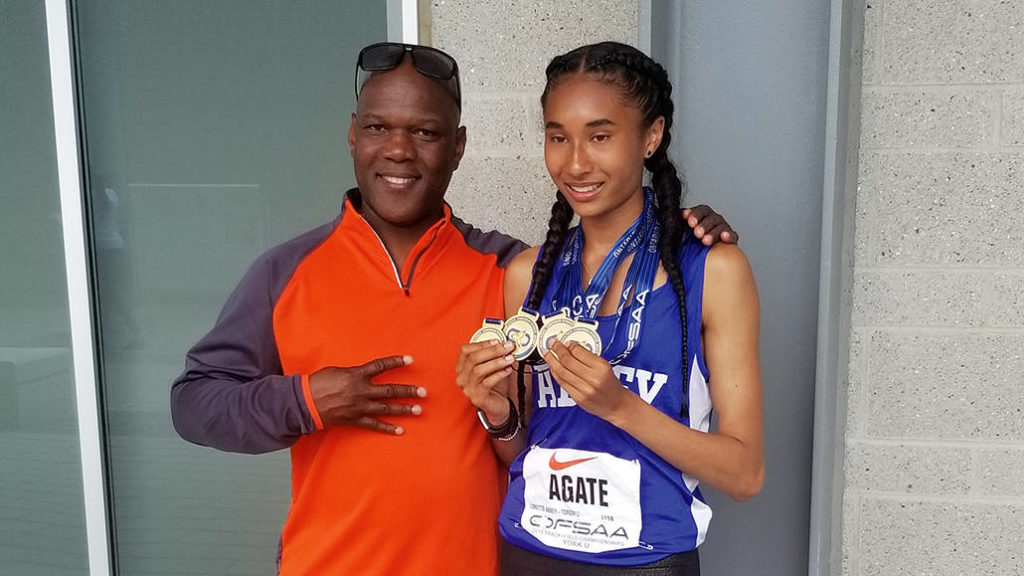 Lucca with her coach, Earl Letford. Courtesy Earl Letford.