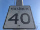 40 km per hour sign