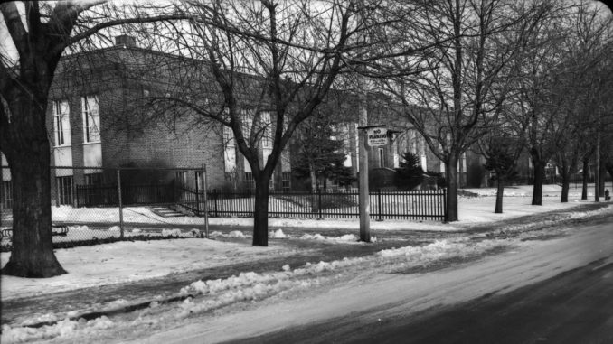 Bessborough Drive Public School, circa 1950. Image courtesy of Toronto Public Library, Salmon, James V.