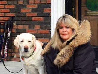 Brenda French and her dog Chance