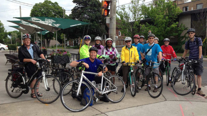 Leasiders on Bike to Work day. Photo: Russell Sutherland.