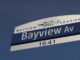 Bayview Avenue street sign.