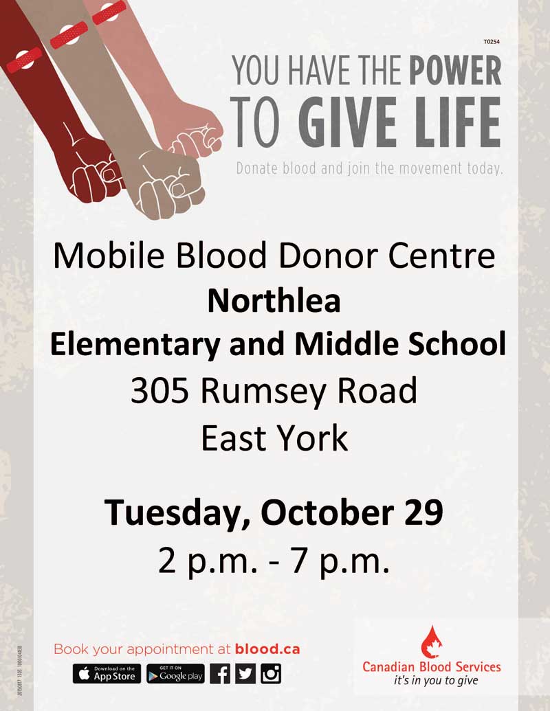 Blood Donor Poster 2019 Northlea.