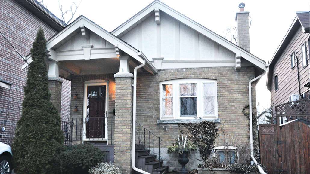 A bungalow built in the Craftsman style.