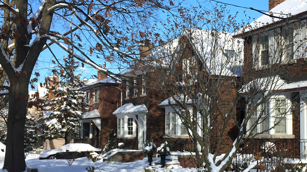 A snow covered street in Leaside. Staff photo.