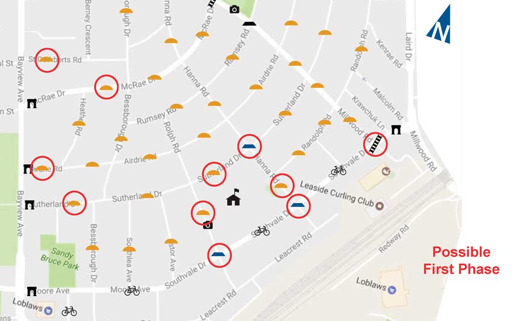 Possible first phase traffic calming.