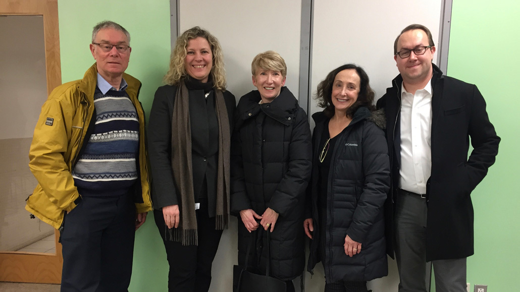 Members meet with Councillor Jaye Robinson. L-r: Geoff Kettel, Councillor Robinson, Holly Reid, Kris Langille and Jason Ash.