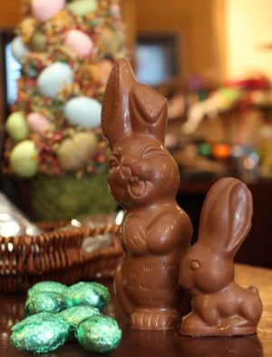 Laughing bunny from the Chocolate Messenger at 1645 Bayview Avenue.