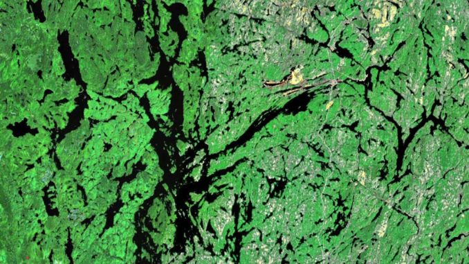 Lake Temagami. Photo NASA WorldWind Public Domain, https://commons.wikimedia.org