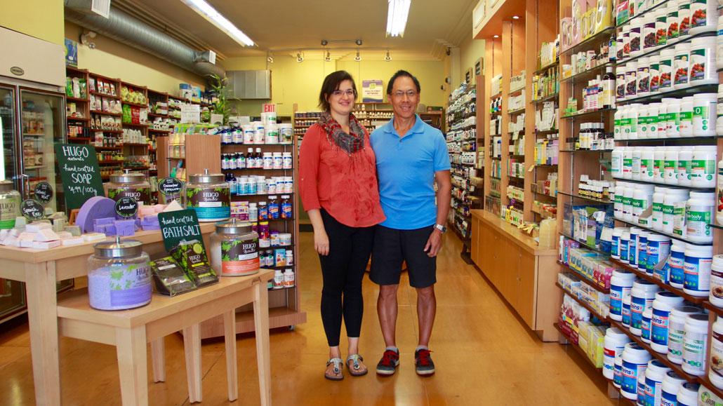 Peaches And Green Manager Elizabeth Roman and owner George Chow.