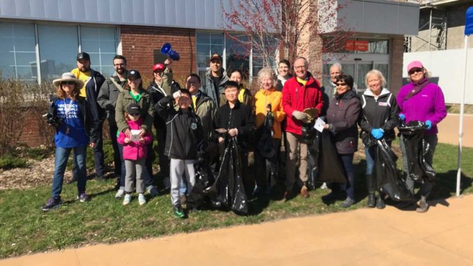 The sun shone brightly on the volunteers for the inaugural Clean Leaside Event. Photo Leaside Memorial Community Gardens.