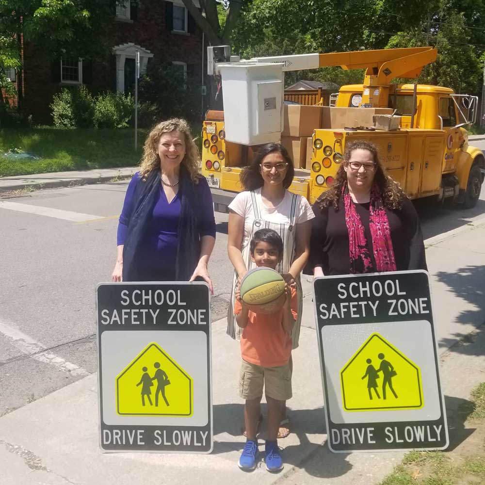 Launching the Northlea School Safety Zone.