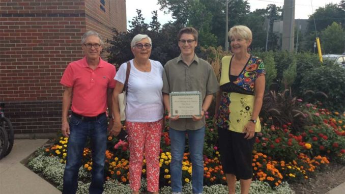 Josh Paull with members of the LGS Scholarship selection committee (Photo courtesy of Nora Campbell).