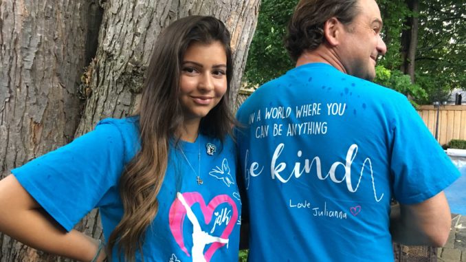 Anastasia Kanellakis with her dad Steve. Photo Suzanne Park.