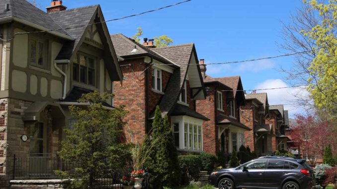 A row of traditional detached homes in Leaside. Staff Photo.