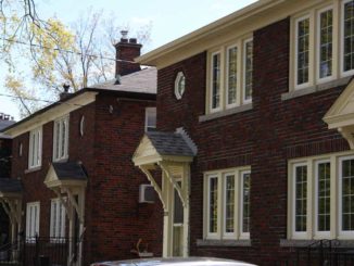 A row of traditional semi-detached homes in Leaside. Staff Photo.