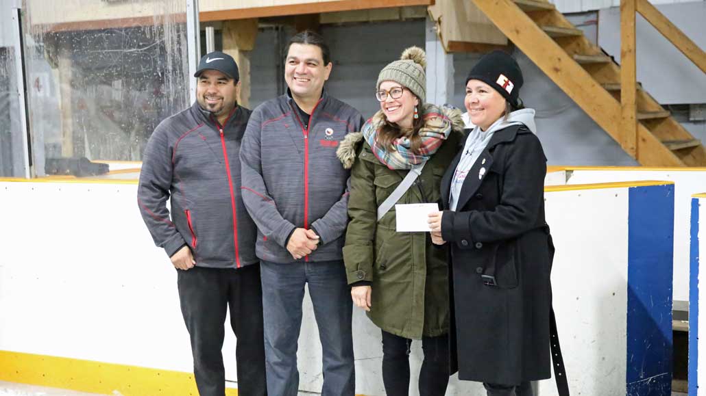 A donation was made to support the minor hockey program in the community.