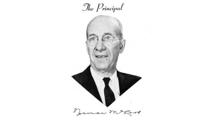 The first principal of Leaside High was Norman McLeod.