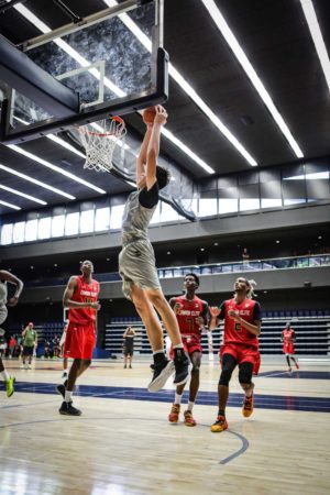 Leaside’s Zach Edey leaps into the new year at Purdue. Photography by Adriana Luhovy.