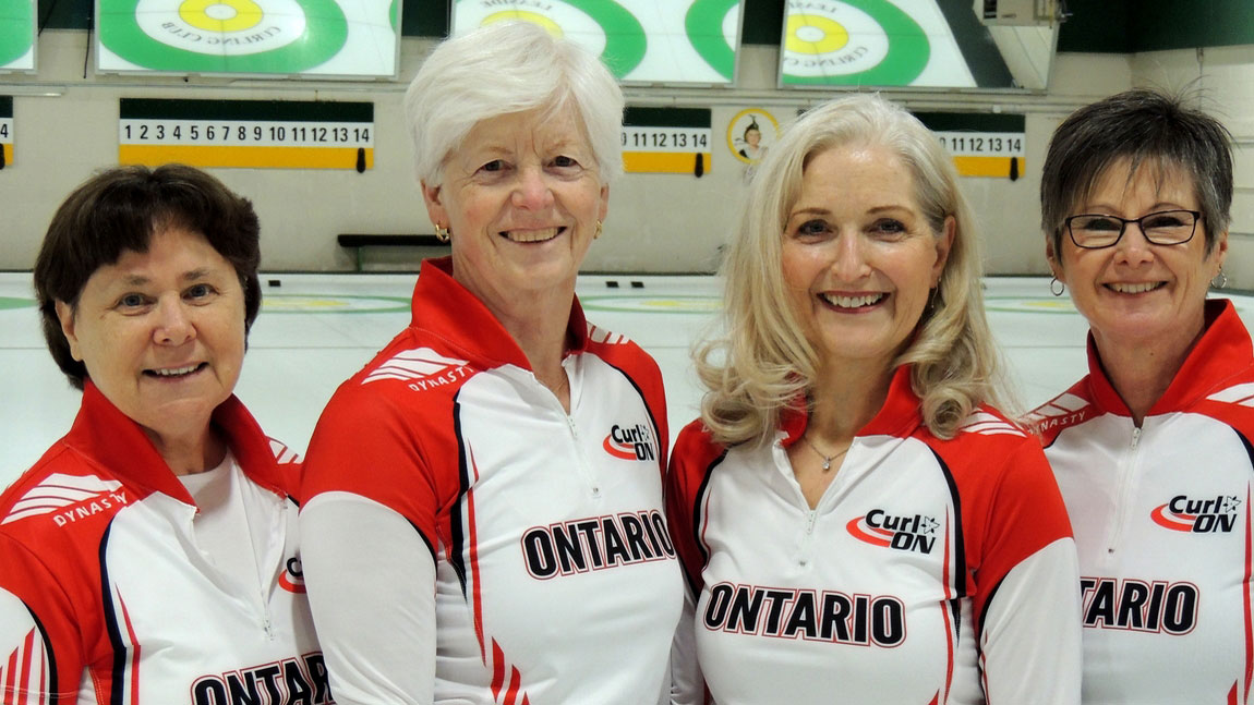 Jan, far left, and her Ontario team.