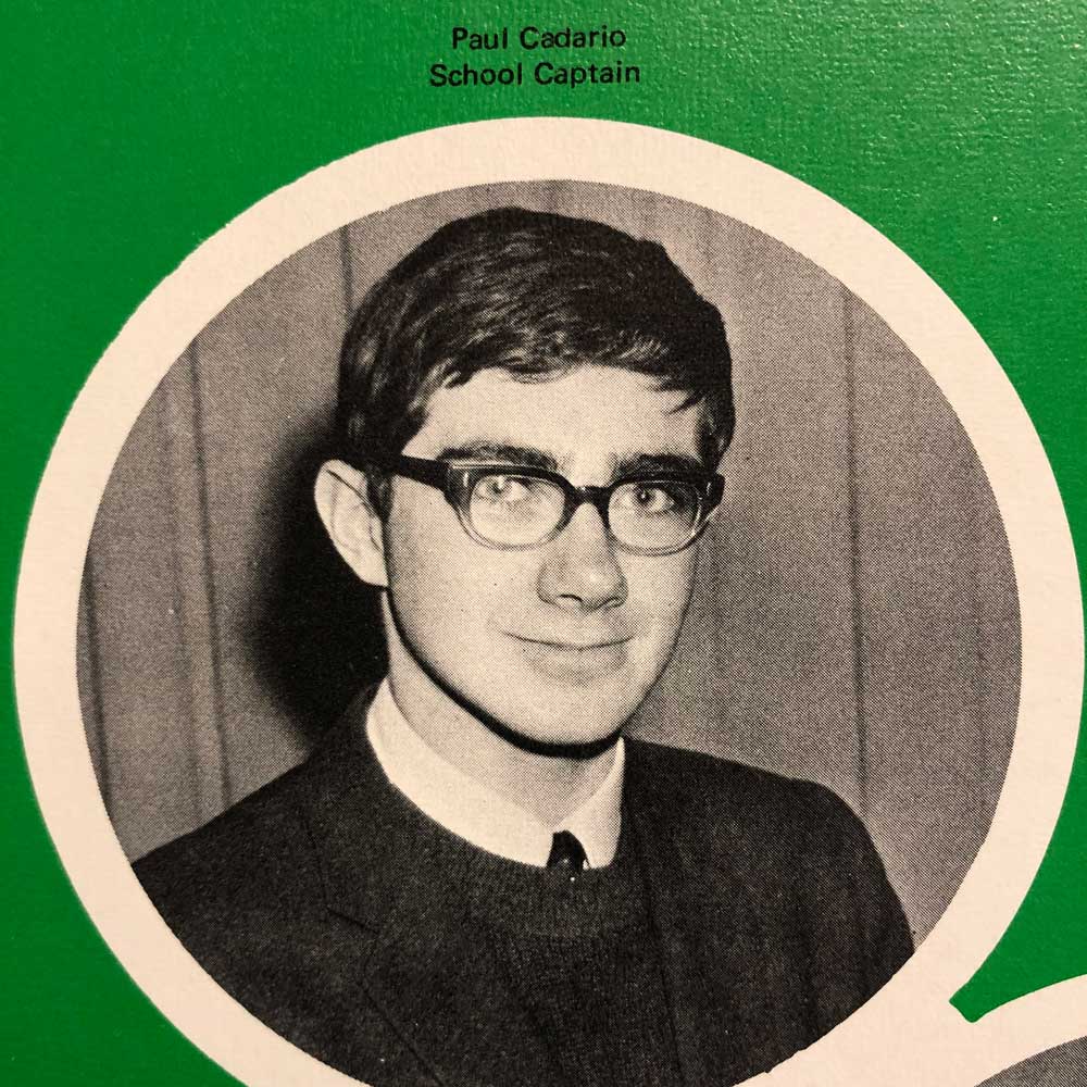 Paul Cadario's Leaside High School Yearbook photo.