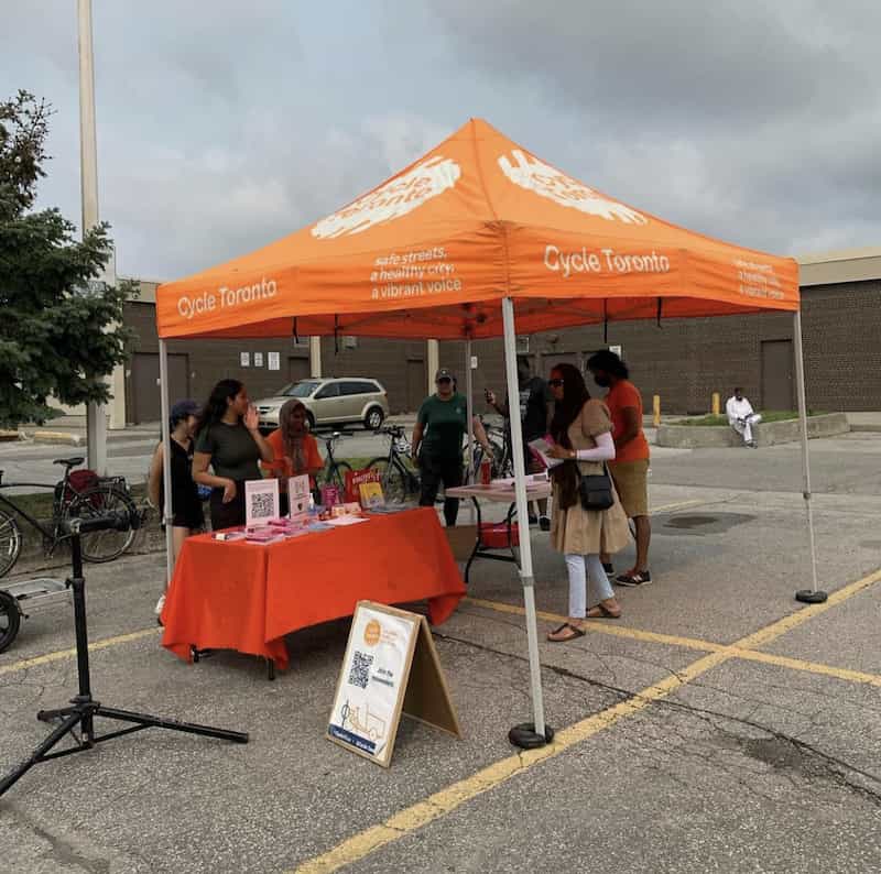 Cycle Toronto provided safety checks and cycling education.