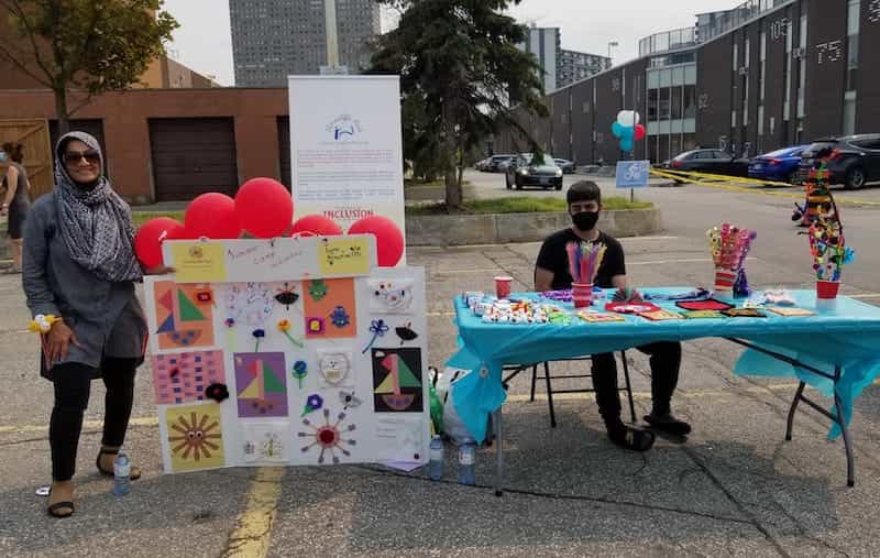 Thorncliffe Park Autism Support Network shows off kids’ crafts.