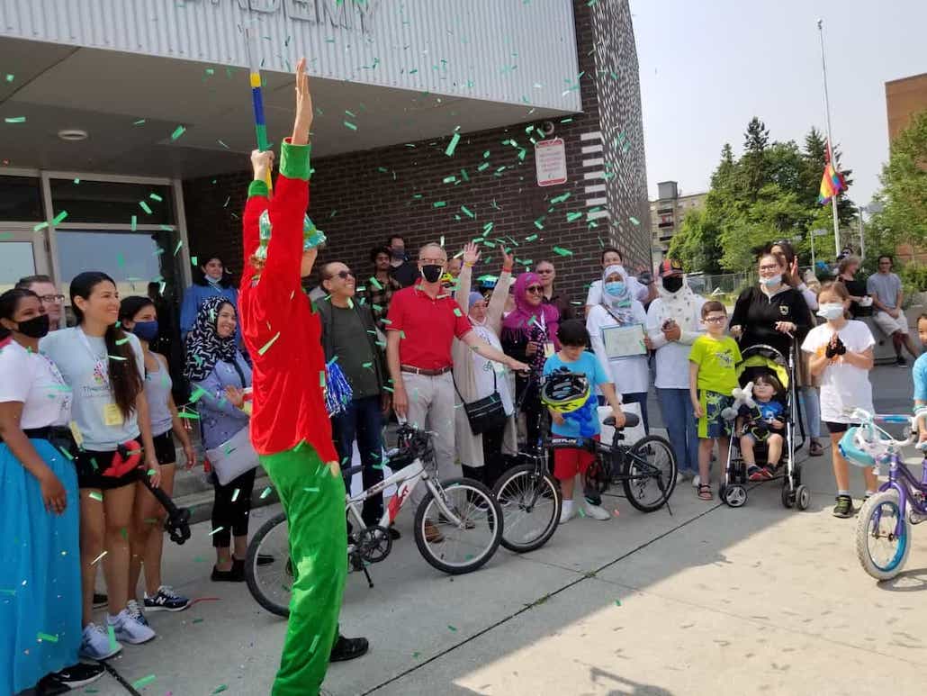 Celebrating the success of the first Tour de Thorncliffe. Photo credit: TPASN.