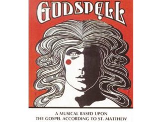 Godspell theatre poster.