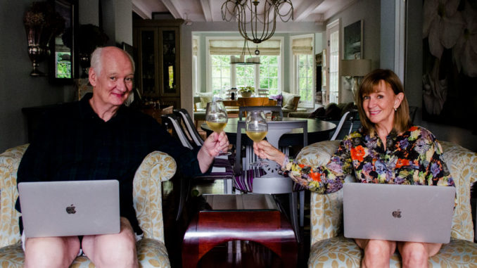 Leaside’s own celebrity comedy merrymakers, Colin Mochrie and Debra McGrath. Photo by Meredith Neal.