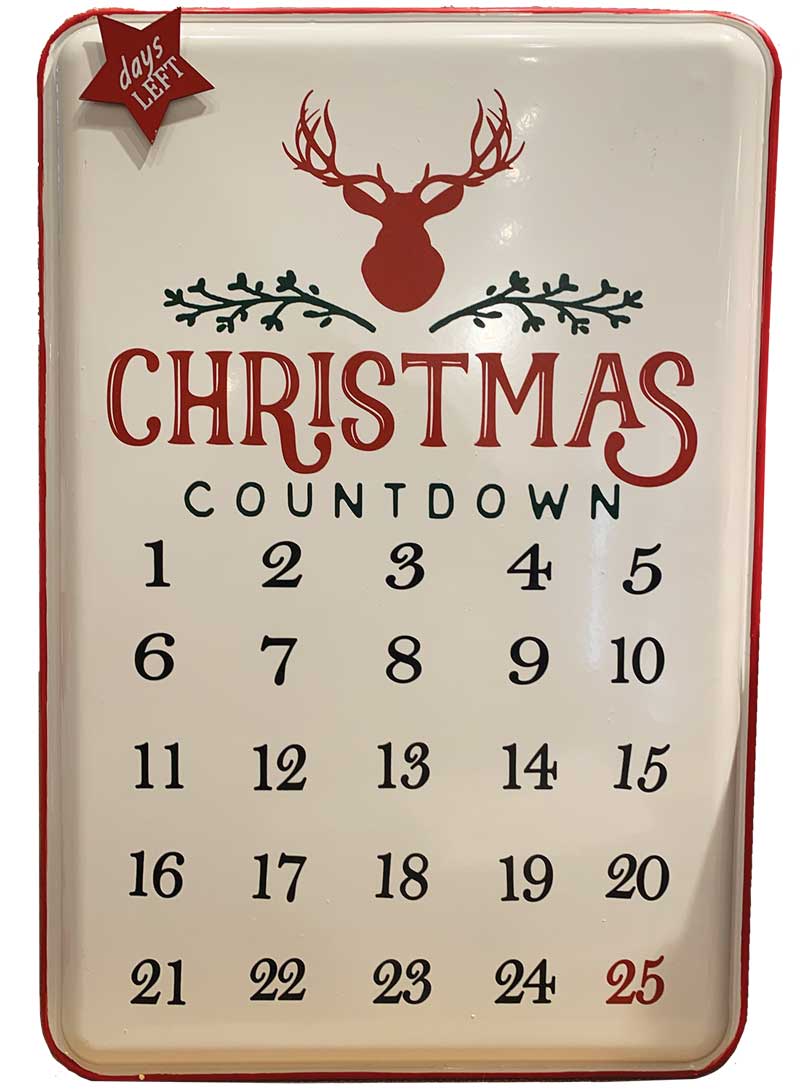 Photo of a Christmas Countdown calendar. 