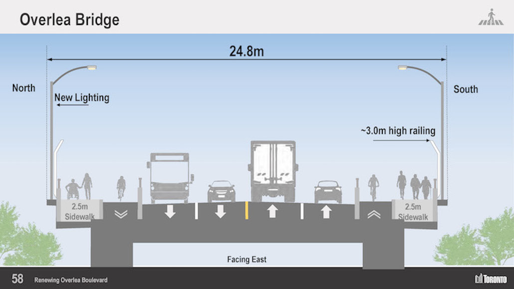 The plan for redesigning the Overlea bridge. Staff contributed photo.