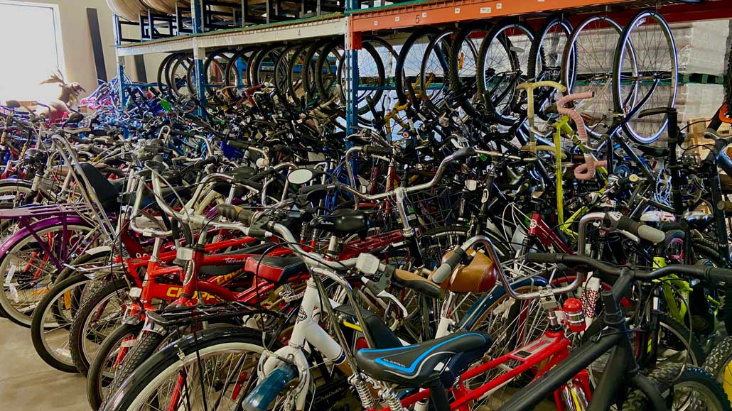 Bikes Without Borders and Amsterdam Brewery – bikes on the bottom and beer on top! Photo from Holly Reid.