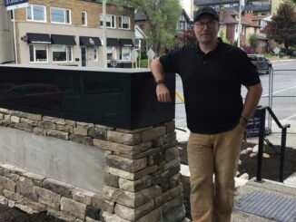 Menno Braam, one of the founding members of the Dry Stone Walling Association of Canada. Photo from Lorna Krawchuk.