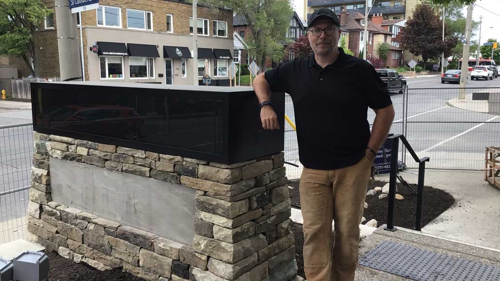 Menno Braam, one of the founding members of the Dry Stone Walling Association of Canada. Photo from Lorna Krawchuk.