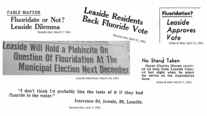 Leaside, Toronto and the great fluoridation controversy.
