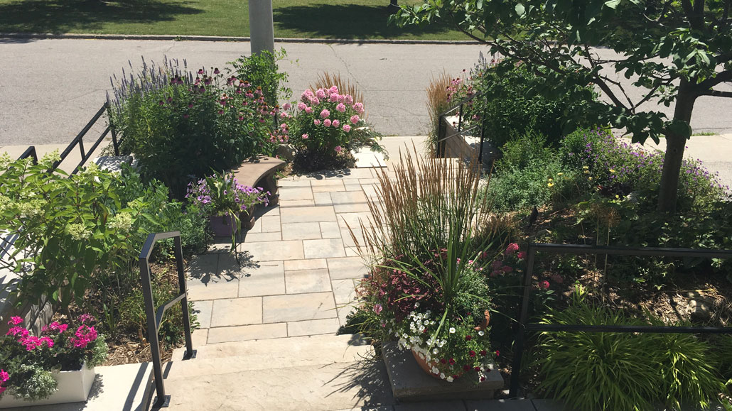 A stunning view looking down at the garden – photo by Debora Kuchme.