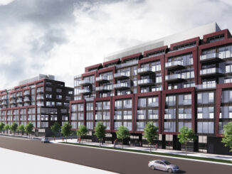 A rendering of the buildings at 134 Laird.