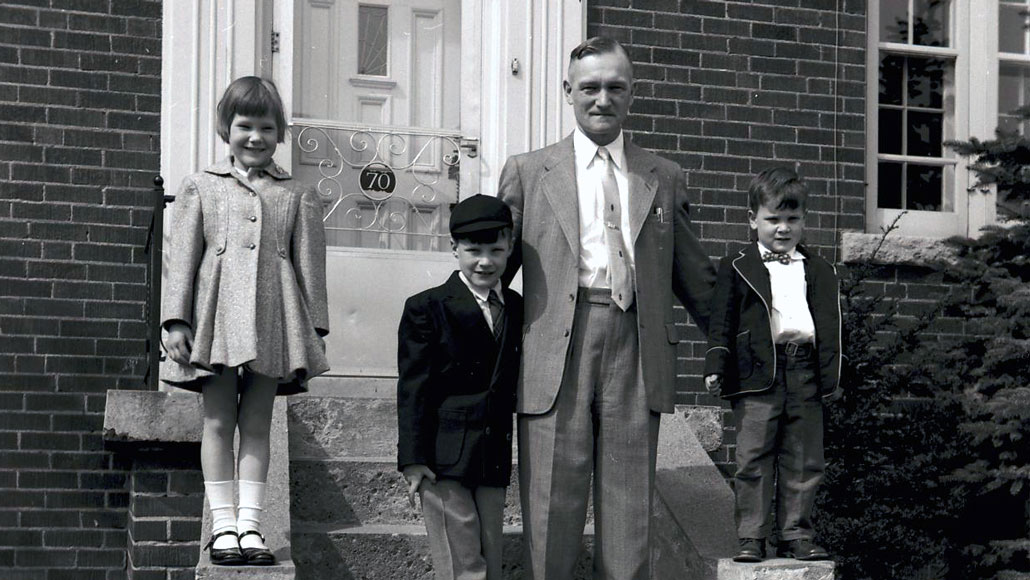 Tim and his family in 1958 (Tim is to the left of his father). Photo Rance Family.