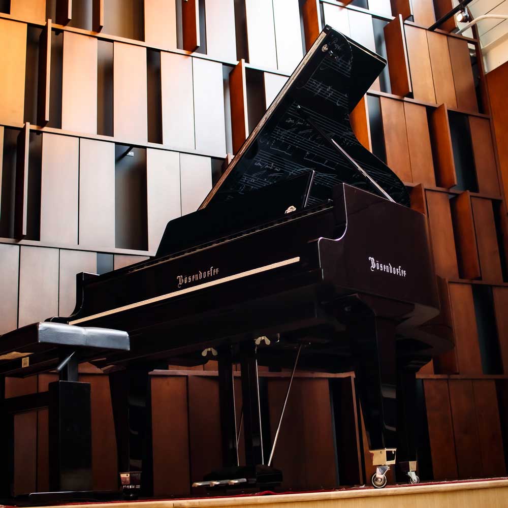 One of the beautiful pianos at Remenyi Music.