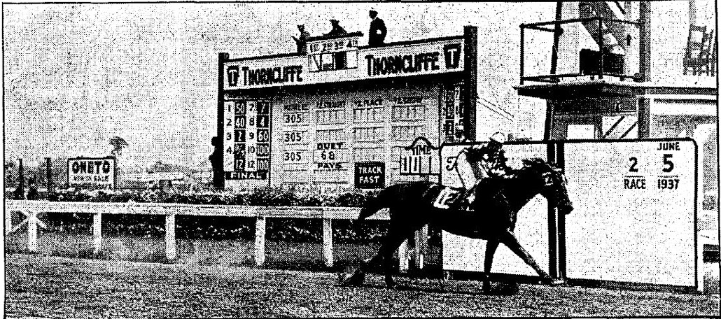 Lassies Mary wins race. Globe, June 7, 1937.