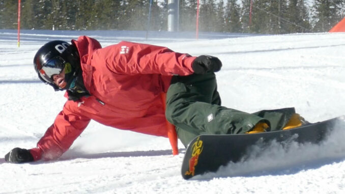 Jamie on the slopes. Photo Ingemar Walder.